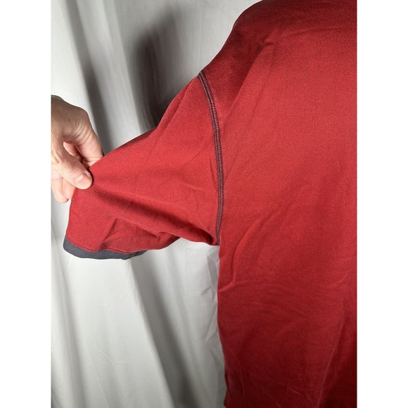 VTG 90s Eddie Bauer Men's Spell Out T-Shirt size Large/XL Red Short Sleeves Top - Picture 3 of 10